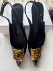 Balenciaga Heeled Sandals - Black Leather, Size 43 - 1