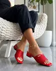 Golden Kello Low Block Heel Slippers With Stones - 4