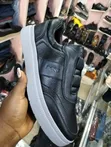 BOSS Men's Black Leather Slip-On Sneakers - 2