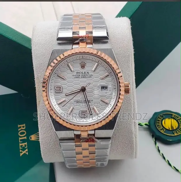 Rolex 2 Tone Chain Wristwatch with Date Indicator - 1