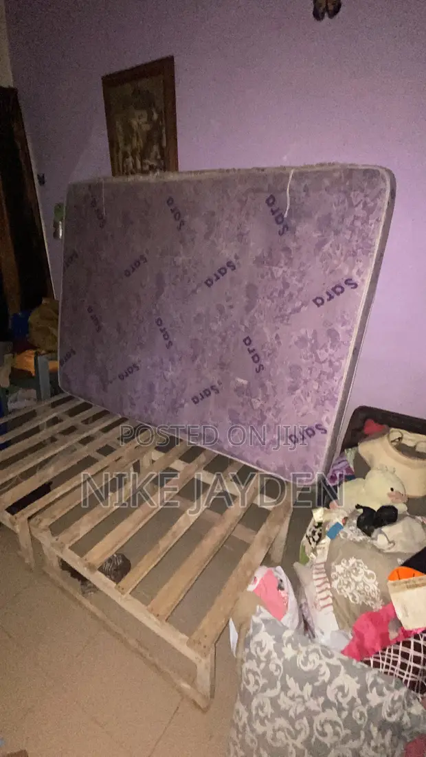 Used Home Items: Mattress, Bed Stand, Fan, Water Drums, Mirror, Chair, Phone, Curtains - 1