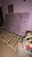 Used Home Items: Mattress, Bed Stand, Fan, Water Drums, Mirror, Chair, Phone, Curtains - 1