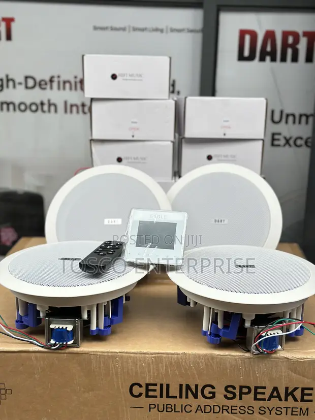 4-in-1 30W Ceiling Speaker System with Wall Amplifier - 1