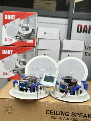 4-in-1 30W Ceiling Speaker System with Wall Amplifier