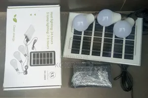 Indoor Solar 3 Bulbs Light with Panel & Power Bank