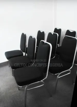 Black Stainless Steel Church Chairs (Brand New)