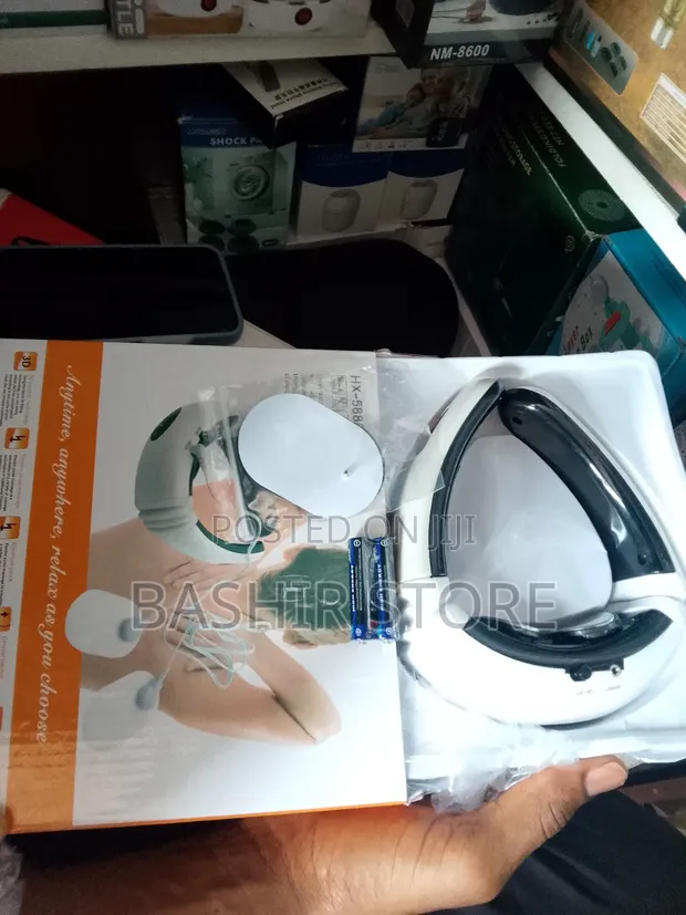 Electric Pulse Neck Massager with Accessory Pads - 1