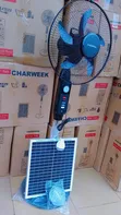 Charweek 16-Inch Solar Rechargeable Standing Fan - 2