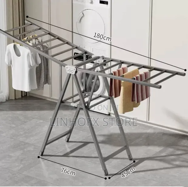 Super Strong Alloy Household Floor Folding Drying Rack - 1