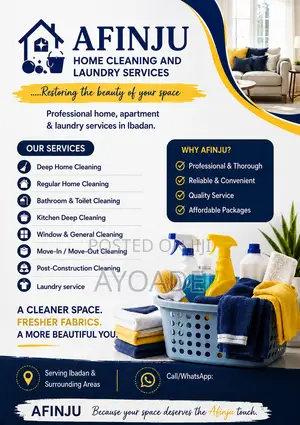 Professional Home Cleaning & Laundry Services in Ibadan