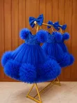 Elegant Blue Princess Party Dress - 1