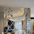 Modern Decorative Wall Mirror - Crisscross/Diamond Design - 1