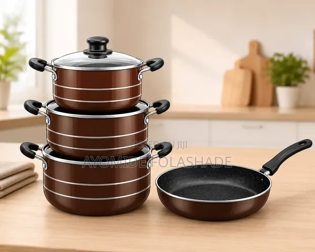Brand New Aluminum Pots and Fry Pan Set - 1