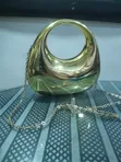 Mini Gold Hand Bag with Chain Handle - 2