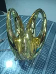 Mini Gold Hand Bag with Chain Handle - 3