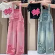 Angel Brand Girls' Denim Jumpsuit (Pink, 10-16Y) - 2