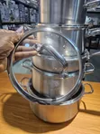 Tri-Ply 316 Titanium Honeycomb Pot Set - 4