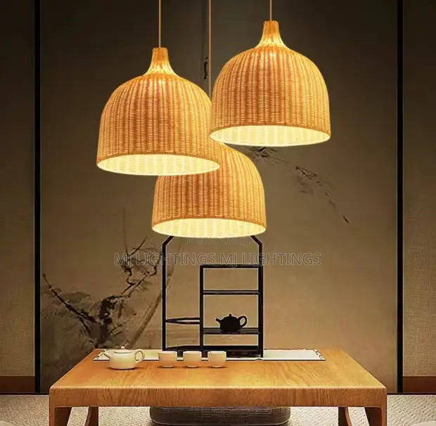 Handwoven Bamboo Pendant Light - E27 - 1