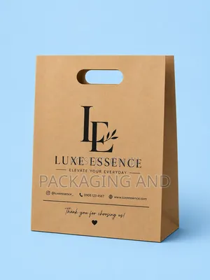 Babban Kraft Paper Bag Mai Bugawa da Die-Cut Handle