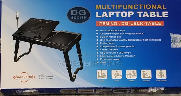 Multifunctional Laptop Table with Cooling Fan - 1