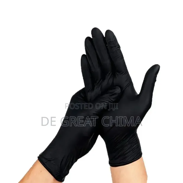 100pcs Black Disposable Hand Gloves Akwati - 1