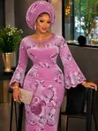 Luxury Velvet Lace Fabric - 5 Yards - 1