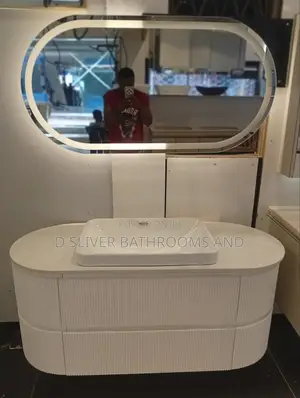 Double Bathroom Vanity with Wash Basins & LED Mirrors