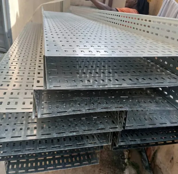 400x50mm Galvanized Cable Tray (1mm Thickness, 3m Length) - 1