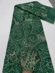 Fully Handbeaded Lace Fabric - 5 Yards - 2