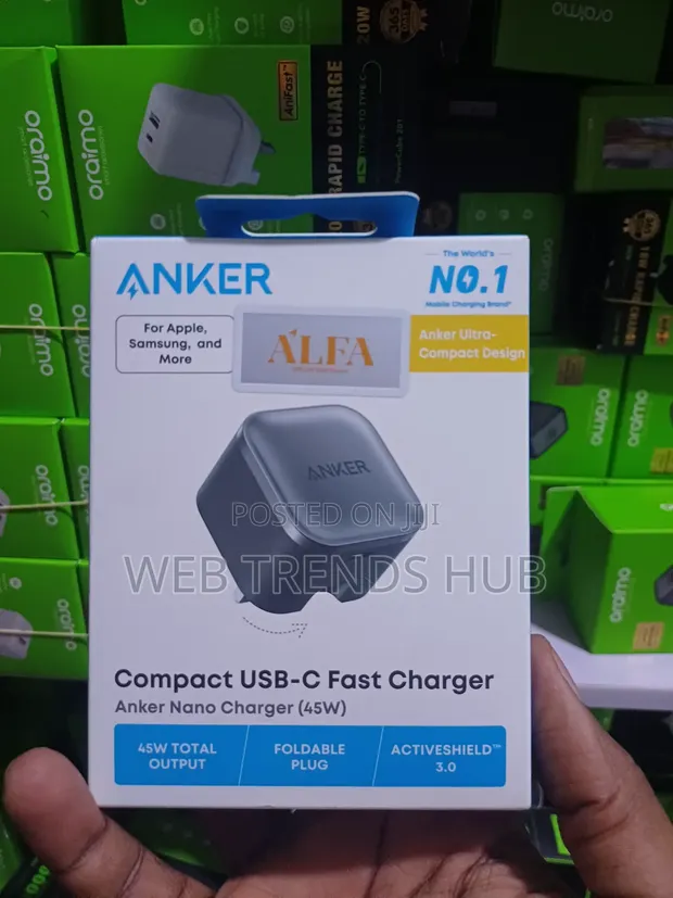Anker Nano 45W USB-C Fast Charger - Foldable Plug - 1