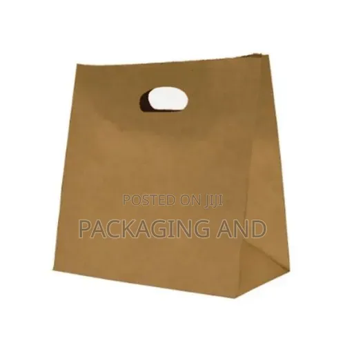 A4 Landscape Kraft Paper Bag - Die-Cut Handle - 1