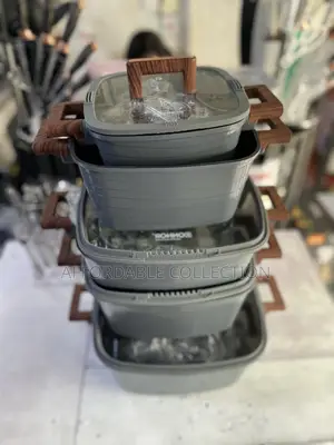 5 Piece Grey Non-Stick Cookware Set