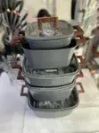 5 Piece Grey Non-Stick Cookware Set - 1