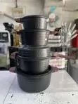 5 Piece Non-Stick Pot Set - Black - 3