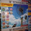 18-Inch Qasa Fan Mai Amfani da Hasken Rana Mai Sake Caji - 1