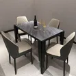 Home Interiors Black Dining Table (Mutum 4) - 1