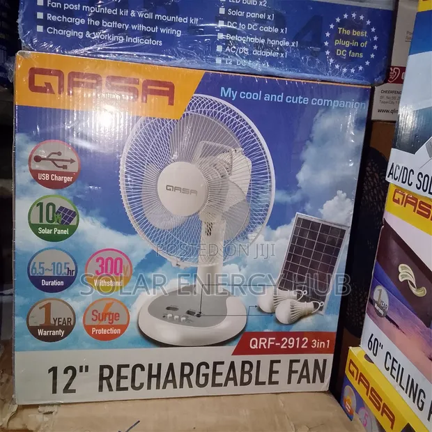 Qasa 12-Inch Fan Mai Sake Gina Baturi Ta Rana - 1
