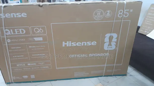 Hisense 85Q6Q 85-Inch QLED 4K Smart TV tare da Dolby - 1