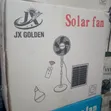 JX Golden 16-Inch Solar Rechargeable Standing Fan - 1