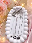 Non-Tarnish Silver Necklace Set - 5