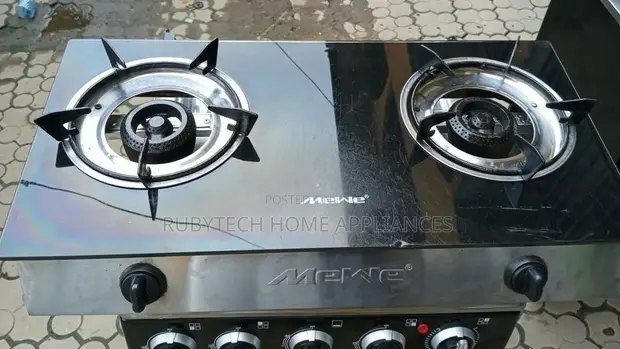Mewe Table Top Double Burner Gas Cooker - Auto Ignition - 1