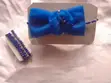 Elegant Blue Crystal Bow Necklace - 1