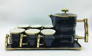Luxury 8-Piece Tea Cup, Jar, and Tray Set