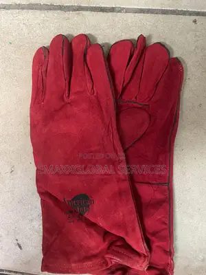 American Safety Welder's Red Leather Gloves