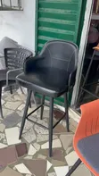 Ingantacciyar Barstool Baƙar Fata Mai Hannu - 2