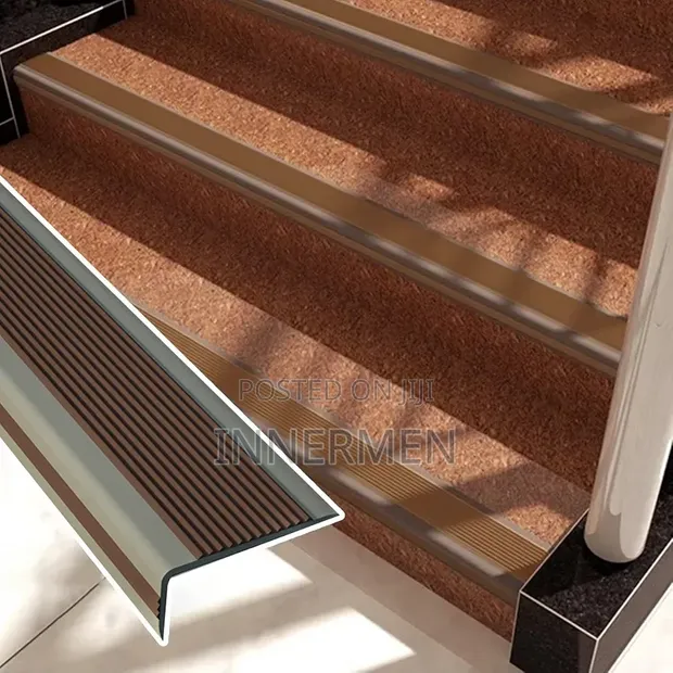 Aluminum Anti-Slip Stair Nosing Profile - 2.4m - 1