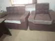 3-Seater & 1-Seater Sofa Set - Burgundy - 1