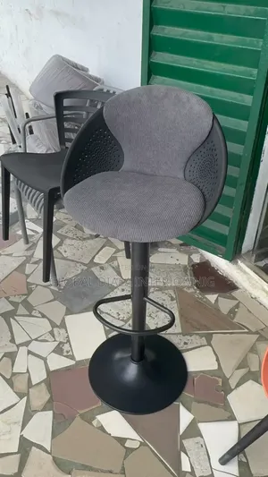 Quality Modern Barstool - Black Fabric