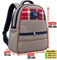 Uzoma's Handmade School Bags - Large, Gray Faux Leather - 2