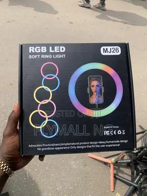 MJ26 10-Inch RGB LED Ring Light tare da Tsayawa